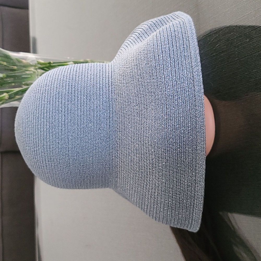 VINTAGE BETMAR NY Blue Oversized Floppy Hat Packable Beach Travel Sun Luxe - Picture 6 of 16